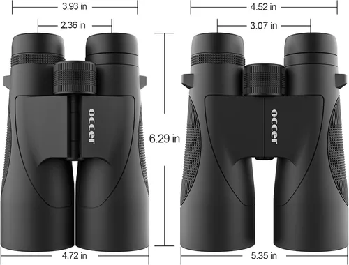 Miniatura 8 de OccER 12x50 Binoculares para Adultos de Alta Potencia - Binoculares HD para Observación de Aves para Caza con Visión Clara - Binoculares de Enfoque