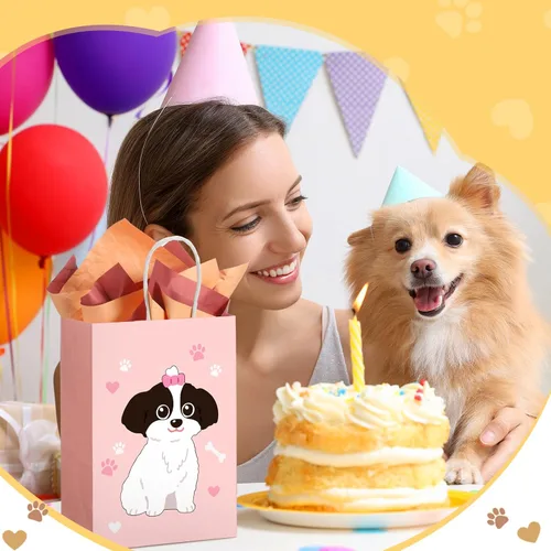 Miniatura 6 de Zhanmai 24 piezas de bolsas de regalo para gatos, bolsas de fiesta para gatos, lindos regalos de gatito, bolsas de papel para dulces con asas