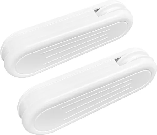 Pesos para cable de cortina, paquete de 2 colgantes de plástico para persianas verticales y cortinas, color blanco