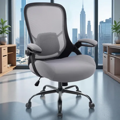 Miniatura 2 de HYLONE Silla de Oficina de Servicio Pesado de 400 libras, Silla de Escritorio Ergonómica con Asiento Engrosado de 5", con Reposabrazos Ajustables