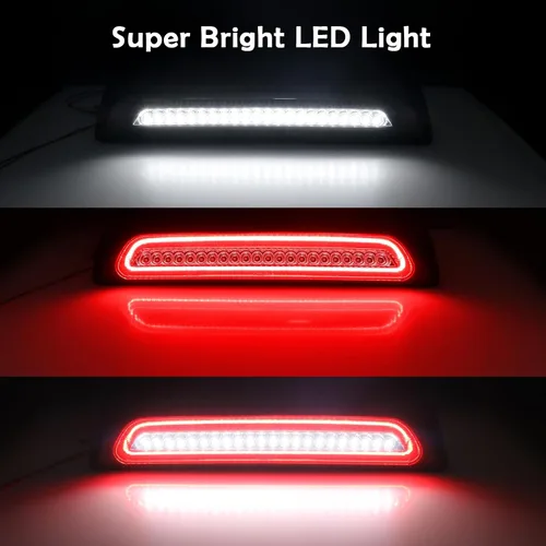Miniatura 5 de Tercera luz de freno LED compatible con Tundra 2007-2021, luz de parada central trasera de montaje alto, lámpara de carga del techo estroboscópica