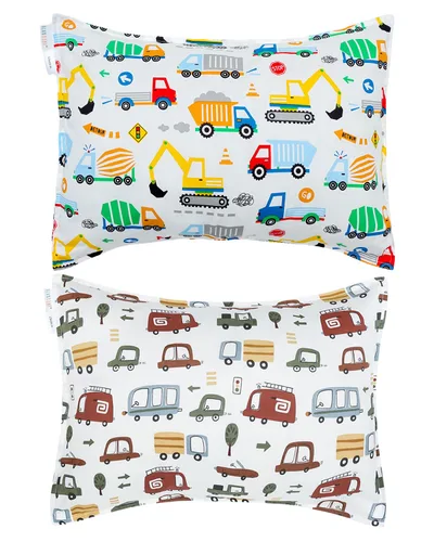 Miniatura 63 de ALVABABY Paquete de 2 fundas de almohada de algodón orgánico para niños pequeños, fundas de almohada para niños de 13 x 18 pulgadas o 12 x 16