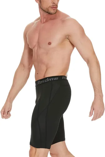 Miniatura 2 de Paquete de 5 o 1 pantalones cortos de compresión para hombre, pantalones cortos deportivos de elastano, para entrenamiento, correr, ropa