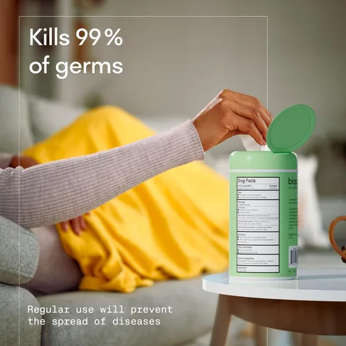 Miniatura 3 de BIOPURE Toallitas antibacterianas para manos Fresh Morning Breeze - Toallitas antibacterianas con fórmula de aloe y vitamina E Canister