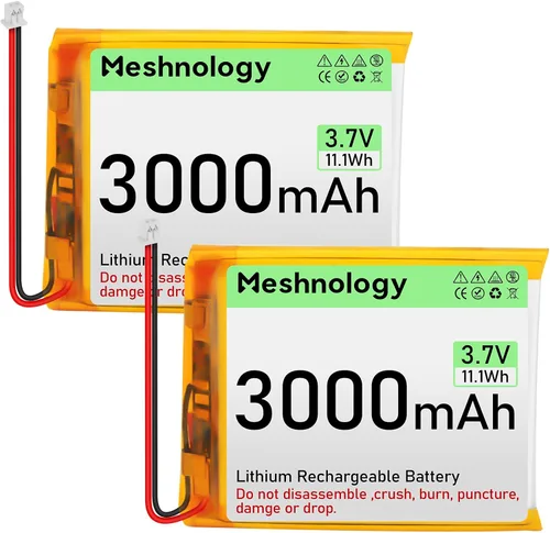 Miniatura 11 de Batería LiPo de 3.7 V 3000 mAh recargable 1S 755060 Batería de polímero de litio con placa de protección cinta de goma aislada, enchufe micro JST