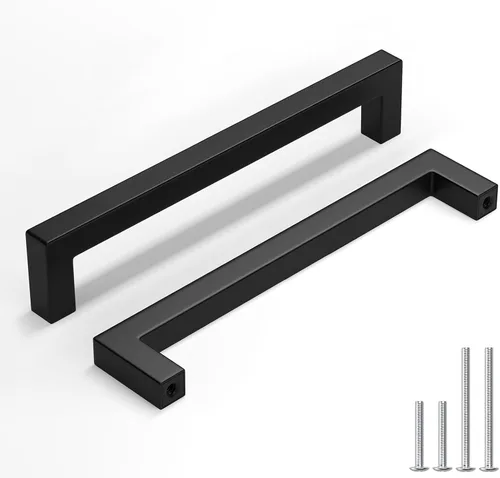 Miniatura 23 de homdiy Paquete de 1 tirador de gabinete negro mate de 3 pulgadas, manijas de cajón de acero inoxidable, manijas de cajón de acero inoxidable
