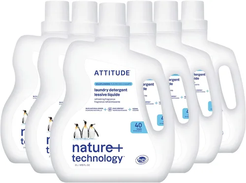 Miniatura 15 de ATTITUDE Repuesto de detergente líquido para ropa, verificado por EWG, compatible con HE, a base de plantas y vegano, jabón natural para lavandería