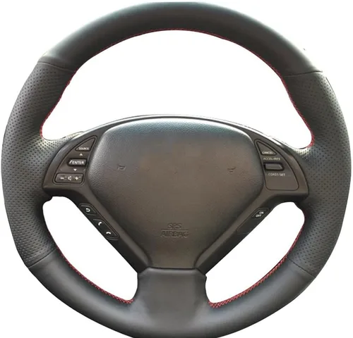 Miniatura 17 de Loncky - Funda de cuero para volante color beige, ajuste personalizado para Infiniti G37/ Infiniti G35/ Infiniti EX35 /Infiniti EX25/ Infiniti EX37