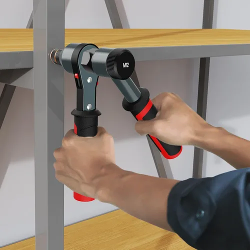 Miniatura 7 de TOLRET Kit de Herramienta para Tuerca Remachable Kit de Tuerca Remachable, Kit de Herramienta Rivnut con 10 Mandriles Métricos y SAE, Kit Surtido