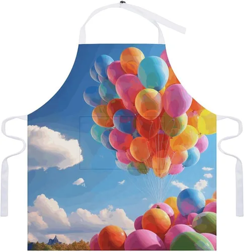 Miniatura 7 de MUSM Delantal para adultos – 27.6 x 31.5 pulgadas, delantales de poliéster resistentes con dos bolsillos grandes, delantal de cocina impermeable