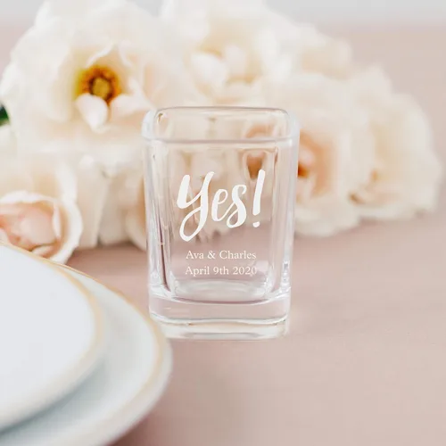 Miniatura 2 de WEDDINGSTAR Vaso de chupito cuadrado personalizado de 2 onzas, impresión a todo color, paquete de 120 120 unidades.