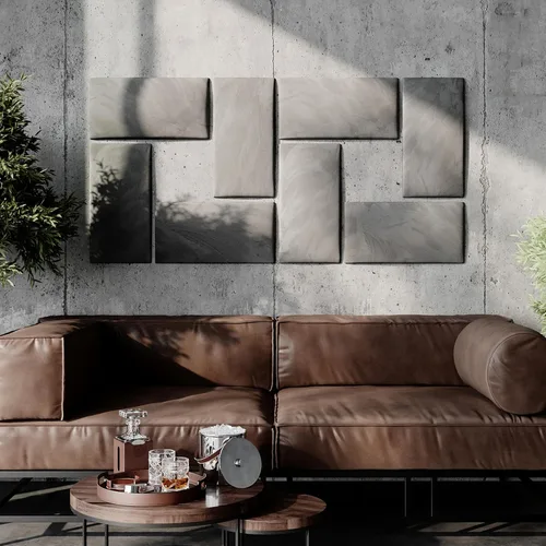Miniatura 56 de Paneles de arte acústicos decorativos de terciopelo suave para pared, azulejos absorbentes e insonorizantes ecoamortiguadores, tablones suaves Blanco