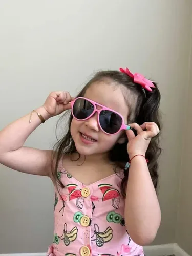 Miniatura 2 de FEISEDY Gafas de sol polarizadas de aviador para niños pequeños, marco flexible, lindo bebé niños niñas de 0 a 6 años de goma al aire libre B2789