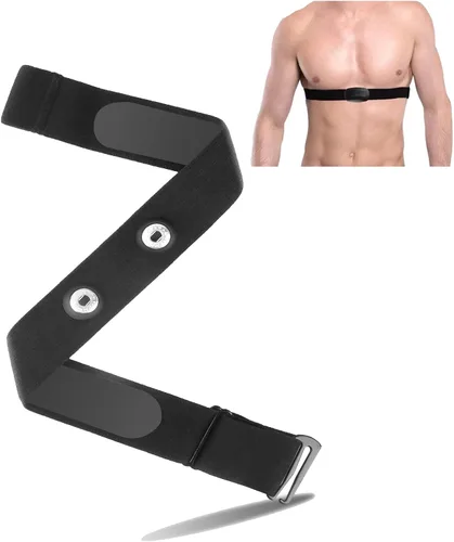 Reemplazo de correa de pecho ajustable para monitor de frecuencia cardíaca compatible con Polar H10 H9 H7 / COOSPO H808S H6 H9Z / Garmin