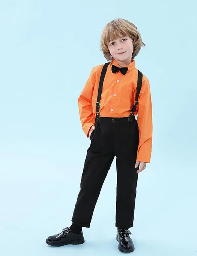 Miniatura 52 de A&J DESIGN Conjunto de ropa formal para niños pequeños con tirantes y tirantes