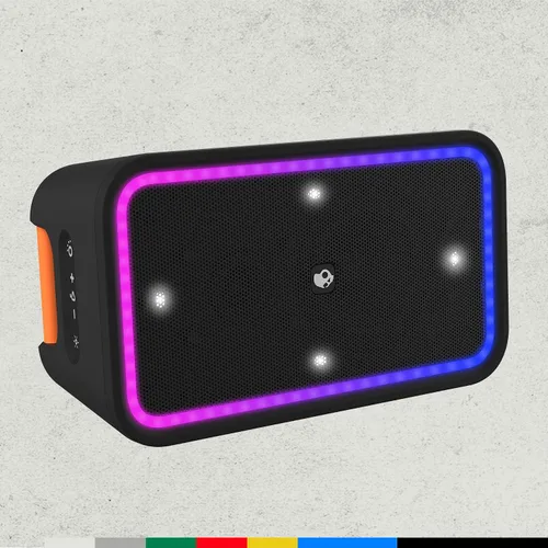 Miniatura 3 de Skullcandy Stomp XL Altavoz Bluetooth - Altavoz portátil inalámbrico impermeable IPX7, con espectáculo de luz LED y modos estroboscópico, batería