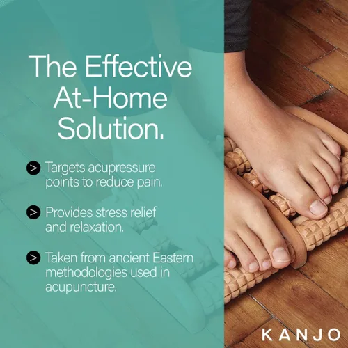 Miniatura 5 de Kanjo Acupressure Foot Pain Relief Multi-Roller – Rodillo de madera de doble pie – Alivia la fascitis plantar, el dolor de talón y arco – Promueve