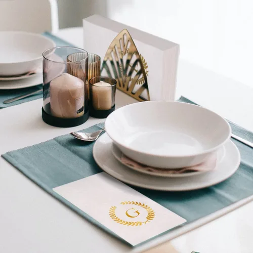Miniatura 6 de Paquete de 200 servilletas desechables con monograma de lámina dorada letra G, servilletas para invitados con inicial, toallas de papel desechables