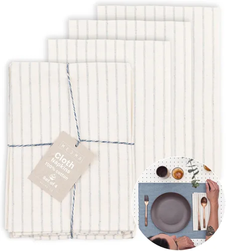 Miniatura 8 de MEEMA Servilletas de tela Servilletas de tela de algodón lavables hechas de materiales reciclados Juego de regalo de mesa de cocina 19.5 x