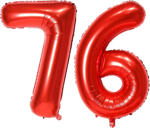 Miniatura 21 de Globo de helio rojo del número 10 de 40 pulgadas, autosellado para decoración de fiesta de cumpleaños y decoración de fiesta de aniversario (rojo 10)
