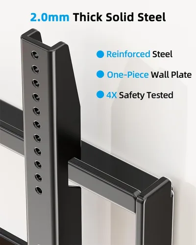 Miniatura 3 de HOME VISION Soporte de pared de TV resistente para televisores de 42 a 100 pulgadas, se adapta a televisores TCL y Samsung de 98 pulgadas, acero