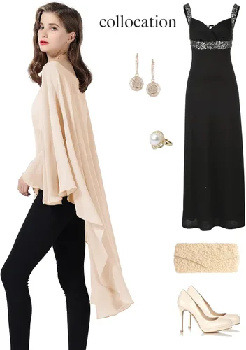 Miniatura 3 de BEAUTELICATE Capa de gasa para boda, capa nupcial, poncho superpuesto para mujer, talla grande