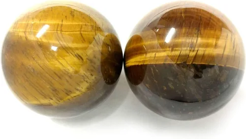 Miniatura 4 de Top Chi Tigers Eye Baoding Balls para terapia de manos, ejercicio y alivio del estrés (mediano 1.6 pulgadas)