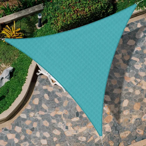 Miniatura 17 de Toldo Vela Triangular de Sombra 2'x2'x2' Toldo Resistente a los Rayos UV Cubierta para Patio Exterior Pérgola Patio Trasero Terraza Jardín Porche