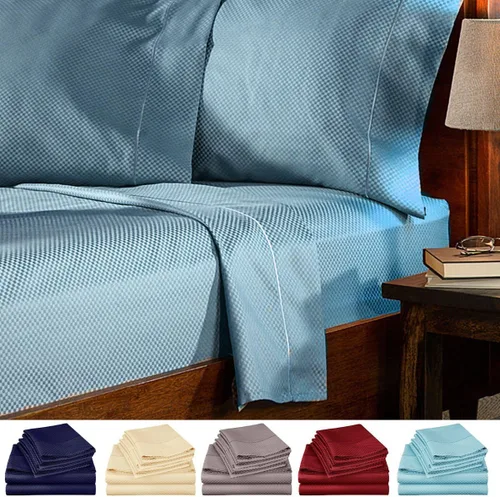 Miniatura 10 de Royal Collection 1900 Designer Collection - Sábanas de cama en Amazon con 1 sábana encimera. 1 sábana bajera y 4 P/fundas. Supersuaves y sin