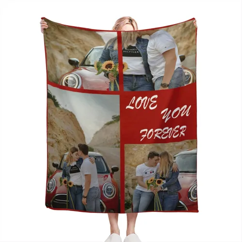 Miniatura 8 de Manta personalizada con fotos – Manta personalizada con fotos, regalos personalizados con imagen, manta de franela de vellón para esposa, marido