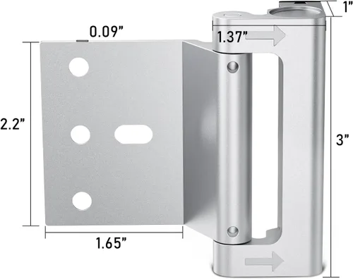 Miniatura 6 de 3 piezas cerradura de refuerzo de puerta, cerraduras de puerta para seguridad de niños, cerraduras de seguridad para puertas desde el interior, Tono