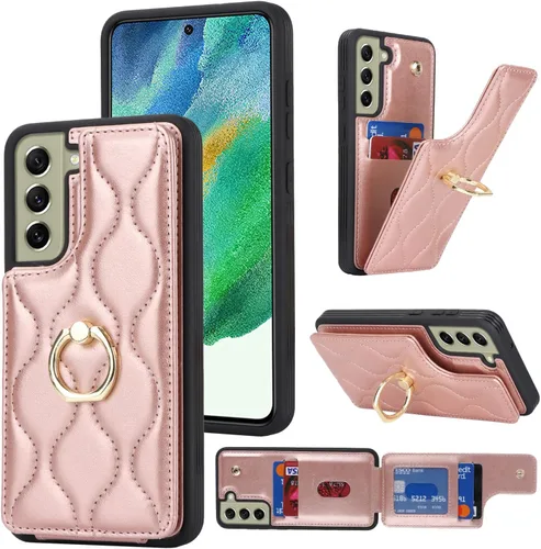 Miniatura 12 de Lipvina Funda para Samsung Galaxy S22 5G con tarjetero para mujer, tarjetero de crédito, soporte de anillo de soporte, funda tipo cartera