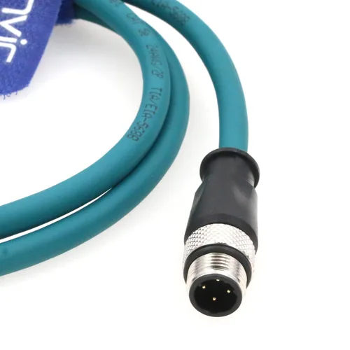 Miniatura 2 de Cable de red para cámara industrial Cognex de 4 pines M12 de 4 pines a RJ45, cables blindados CAT5e (azul, 1M)