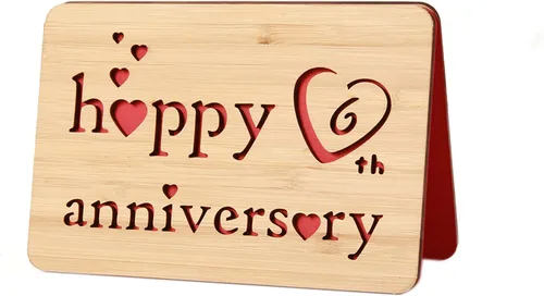 Miniatura 42 de Tarjeta de felicitación de madera para el primer aniversario, hecha a mano, 1 año, aniversario de boda, tarjeta de primer aniversario para ella, él