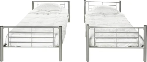 Miniatura 7 de Walker Edison Elodie - Litera de metal, cama individual sobre cama individual, color plateado