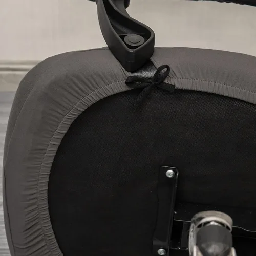 Miniatura 5 de Melaluxe - Funda elástica universal para silla de oficina, funda para silla de escritorio de computadora (tamaño: L) - Gris oscuro