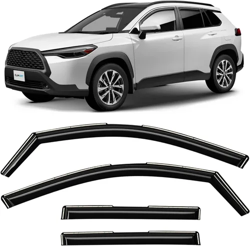 Miniatura 18 de CLIM ART - Deflectores de ventana de canal increíblemente duraderos para Honda Civic 2016-2021 Hatchback, deflectores de ventana originales, viseras