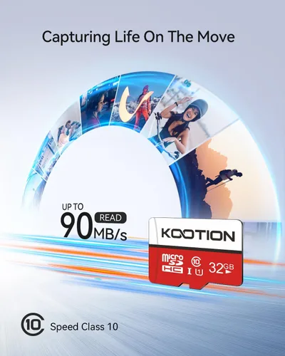 Miniatura 2 de KOOTION Tarjeta Micro SD de 32 GB, 5 unidades, tarjeta de memoria flash MicroSDHC Clase 10 con adaptador UHS-I, Full HD, tarjeta TF C10