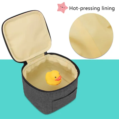 Miniatura 4 de LUXJA Bolsa enfriadora de leche materna (contiene cuatro botellas de leche materna de 5 onzas), enfriador de leche materna a prueba de fugas