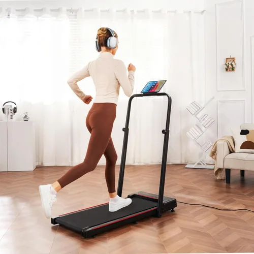 Miniatura 9 de GORISE Walking Pad Treadmill with Adjustable Height Handle Bar, 3HP Quiet Foldable Under Desk Treadmill, Portable Treadmills for Home 350LBS with