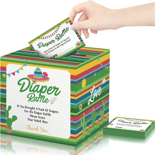 Miniatura 8 de Adivina cuántos panales juego para baby shower, 50 cuántas tarjetas y 1 caja, divertidas ideas de juegos de baby shower para niños o niñas