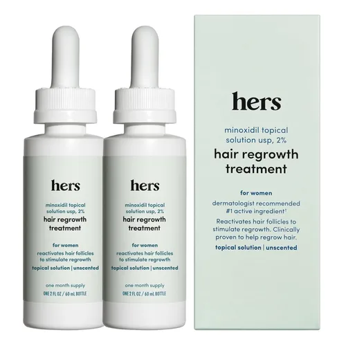 Miniatura 10 de Tratamiento para el crecimiento del cabello hers - Espuma tópica de minoxidil al 5% para mujeres - Fuerza extra - Apoya cabello más grueso