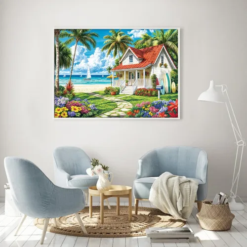 Miniatura 4 de Rompecabezas para adultos de 1000 piezas rompecabezas de 1000 piezas para adultos rompecabezas de 1000 piezas - Vacaciones de verano en la playa