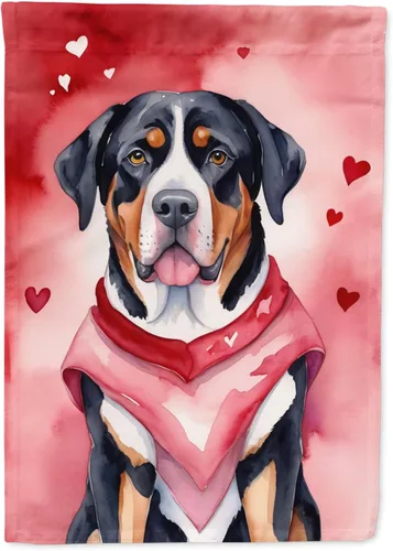 Miniatura 174 de Caroline's Treasures DAC5292CHF - Bandera de Border Collie My Valentine House para porche, grande, con manga para porche, para colgar en la pared