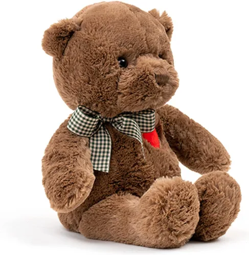 Miniatura 2 de Oso de Peluche Pequeño de 11.4" con Corazón Lindo Oso de Peluche Marrón Animales de Peluche Suave Oso de Peluche Juguetes de Peluche Regalos