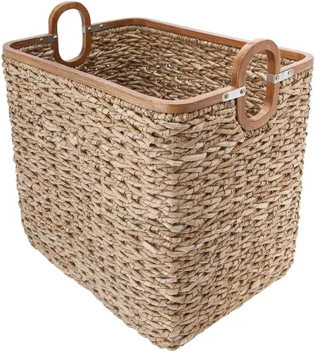 KOUBOO Cesta de almacenamiento Anson de hierba marina, cesta versátil, organizador de lavandería, almacenamiento de cubos, estantes de baño, canasta