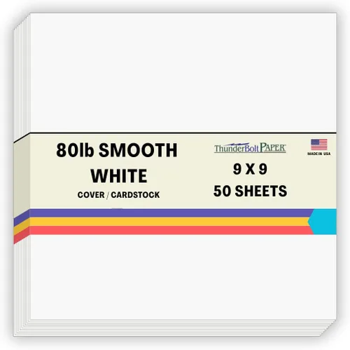 Miniatura 49 de 200 hojas de papel para tarjetas blanco brillante liso de 80#, 10,2 x 22,9 cm (4 x 9 pulgadas) Tamaño de inserción para sobre #10 - 36 kg/libra