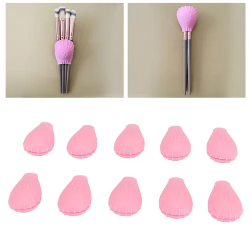 Miniatura 4 de Funda protectora para brochas de maquillaje, juego de soporte para brochas de maquillaje, 10 fundas para brochas de sombra de ojos, estuche