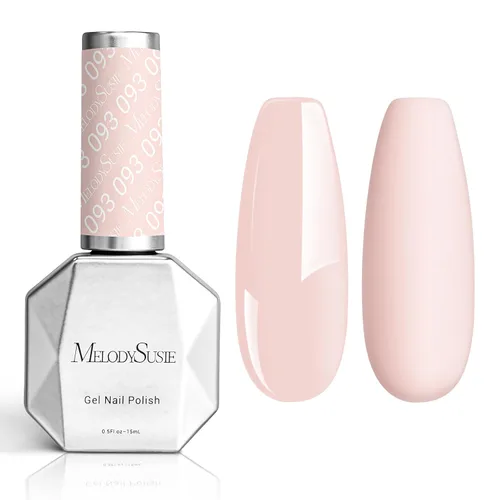 MelodySusie Esmalte de uñas de gel grueso color rosa nude, 0.5 fl oz removible con remojo UV LED Funny Bunny esmalte de gel rosa, regalo de Navidad