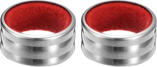 Miniatura 9 de uxcell Collares para botellas de vino, 2 anillos de goteo de vino de acero inoxidable, tapones de goteo de 1.57 x 0.75 pulgadas a prueba de fugas